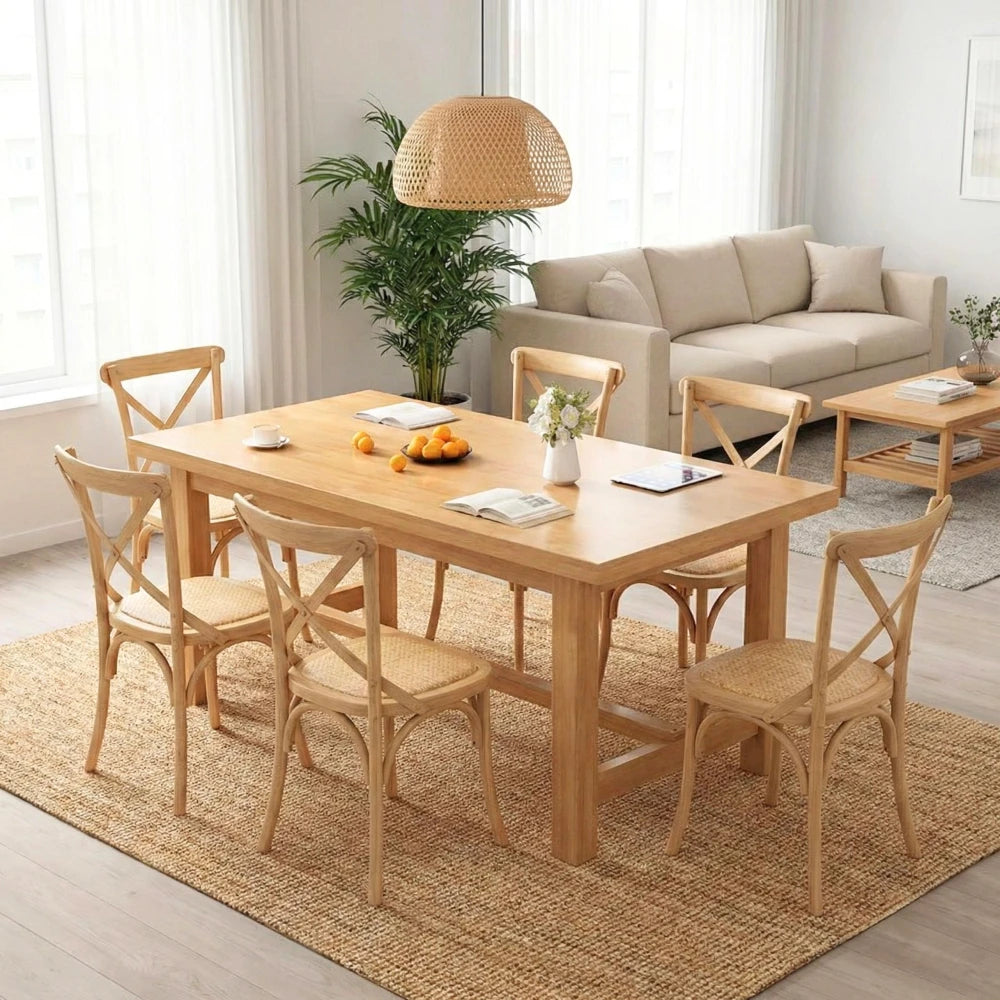 Mesa de comedor Madera Maciza Toronto 140 cm - Línea Serena