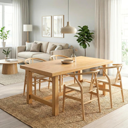 Mesa de comedor Madera Maciza Toronto 140 cm - Línea Serena