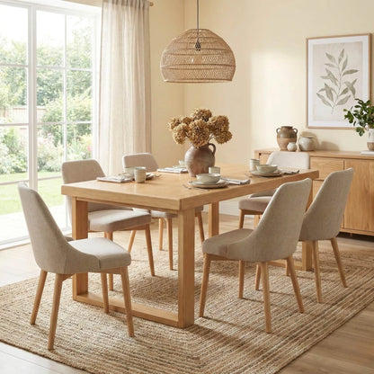 Mesa de comedor Nilo Madera maciza 120 cm - Línea Serena