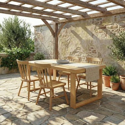 Mesa de comedor Nilo Madera maciza 180 cm - Línea Serena