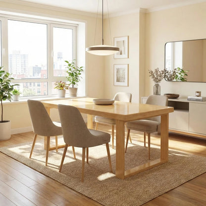 Mesa de comedor Nilo Madera maciza 180 cm - Línea Serena