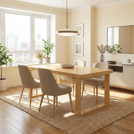 Mesa de comedor Nilo Madera maciza 160 cm - Línea Serena