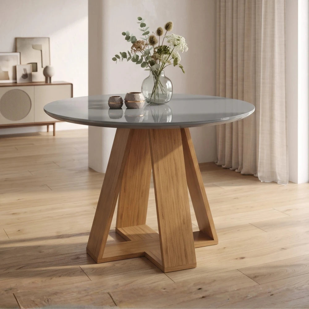 Mesa de Comedor Redonda Blanca Línea Paris