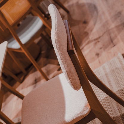 Silla de Comedor - Línea Nevada - Bouclé/Natural