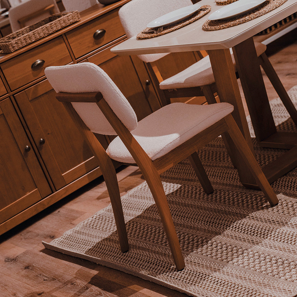 Silla de Comedor - Línea Nevada - Bouclé/Natural