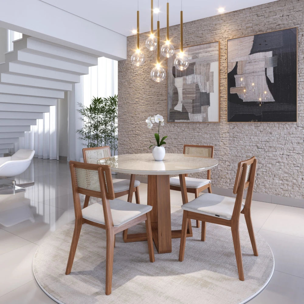 Mesa de Comedor Wood - Redonda - Línea Nevada