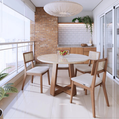 Mesa de Comedor Wood - Redonda - Línea Nevada