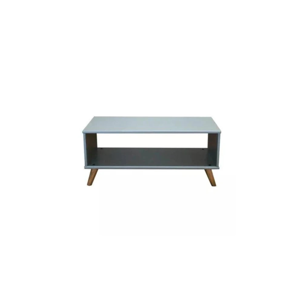 Mesa De Living Madera Maciza - Línea Berlín - Gris