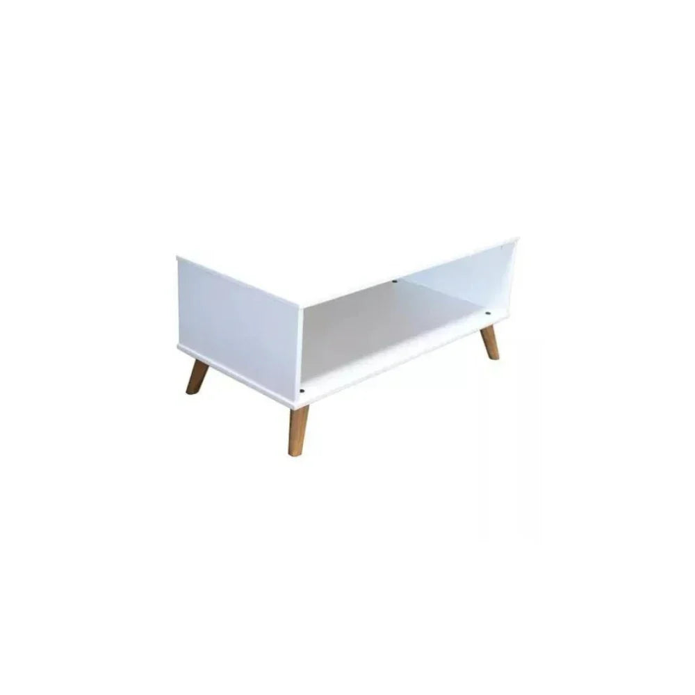 Mesa De Living Madera Maciza - Línea Berlín - Blanco