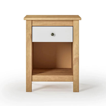 Mesa de Luz 1 Cajón 1 Nicho - Línea Maden - Blanco