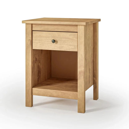 Mesa de Luz 1 Cajón 1 Nicho - Línea Maden - Marrón
