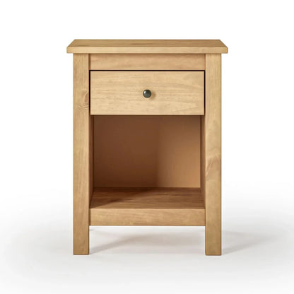 Mesa de Luz 1 Cajón 1 Nicho - Línea Maden - Marrón