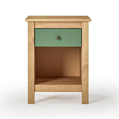 Mesa de Luz 1 Cajón 1 Nicho - Línea Maden - Verde