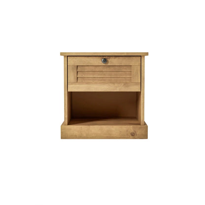 Mesa de Luz - 1 Cajon - 1 Estante - Línea Oslo - Natural