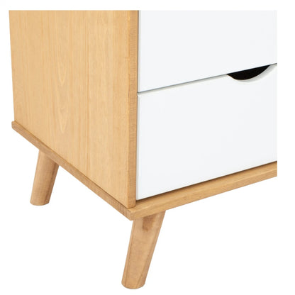 Mesa de luz 2 Cajónes - Linea Berlín - Blanco