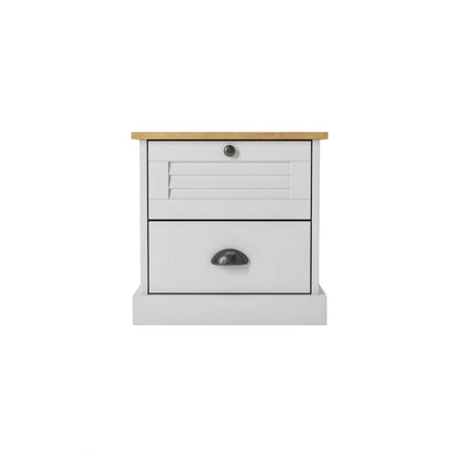 Mesa de Luz - 2 Cajones - Línea Oslo - Blanco