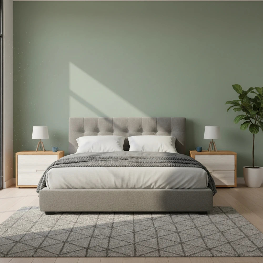 Mesa de Luz 2 cajones - Concept - Beige