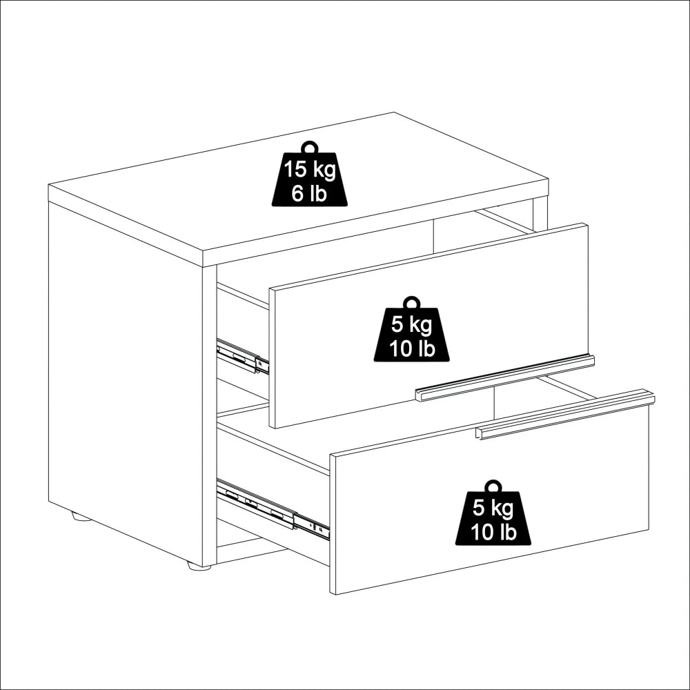 Mesa de Luz 2 cajones - Concept - Text