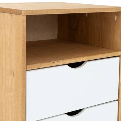 Mesa De Luz 2 Cajones Nicho - Linea Berlín - Blanco