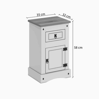 Mesa de luz 1 puerta 1 cajón - Eco - Línea Monterrey