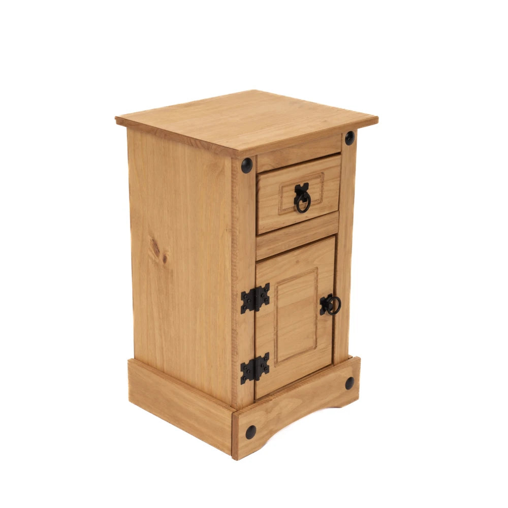 Mesa de luz 1 puerta 1 cajón - Eco - Línea Monterrey - Blanco