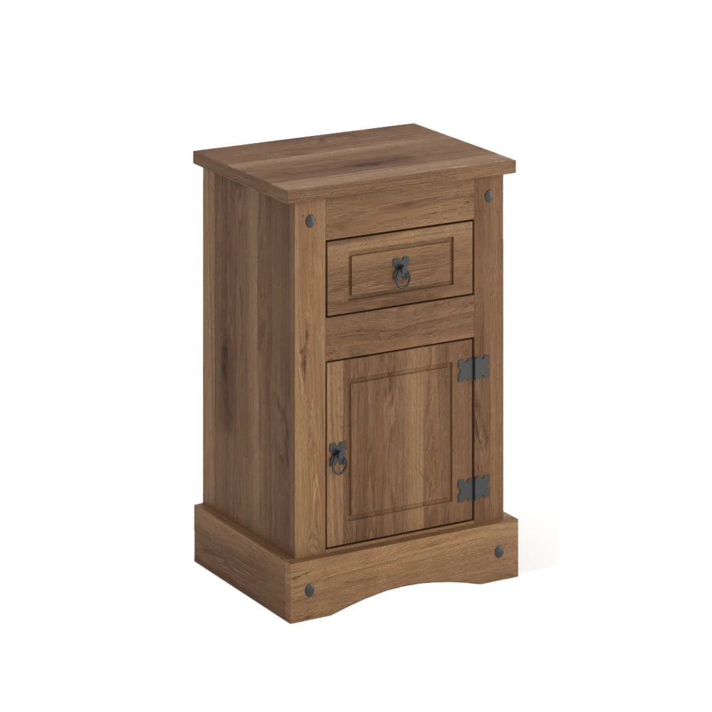 Mesa de luz 1 puerta 1 cajón - Eco - Línea Monterrey - Blanco