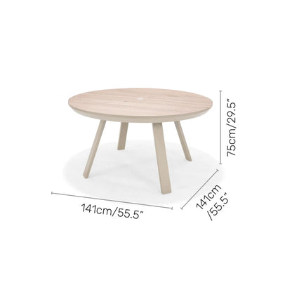 Mesa redonda de Patio Diámetro 141cm - Urbanite - Beige