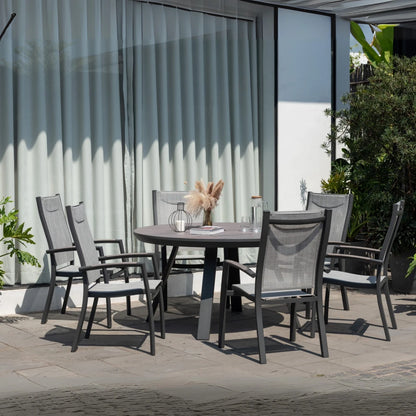 Mesa redonda de Patio Diámetro 119cm - Urbanite - Gris