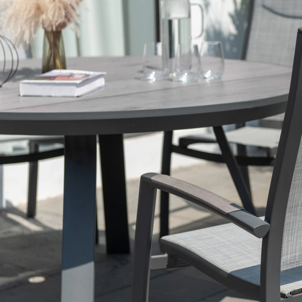 Mesa redonda de Patio Diámetro 119cm - Urbanite - Gris