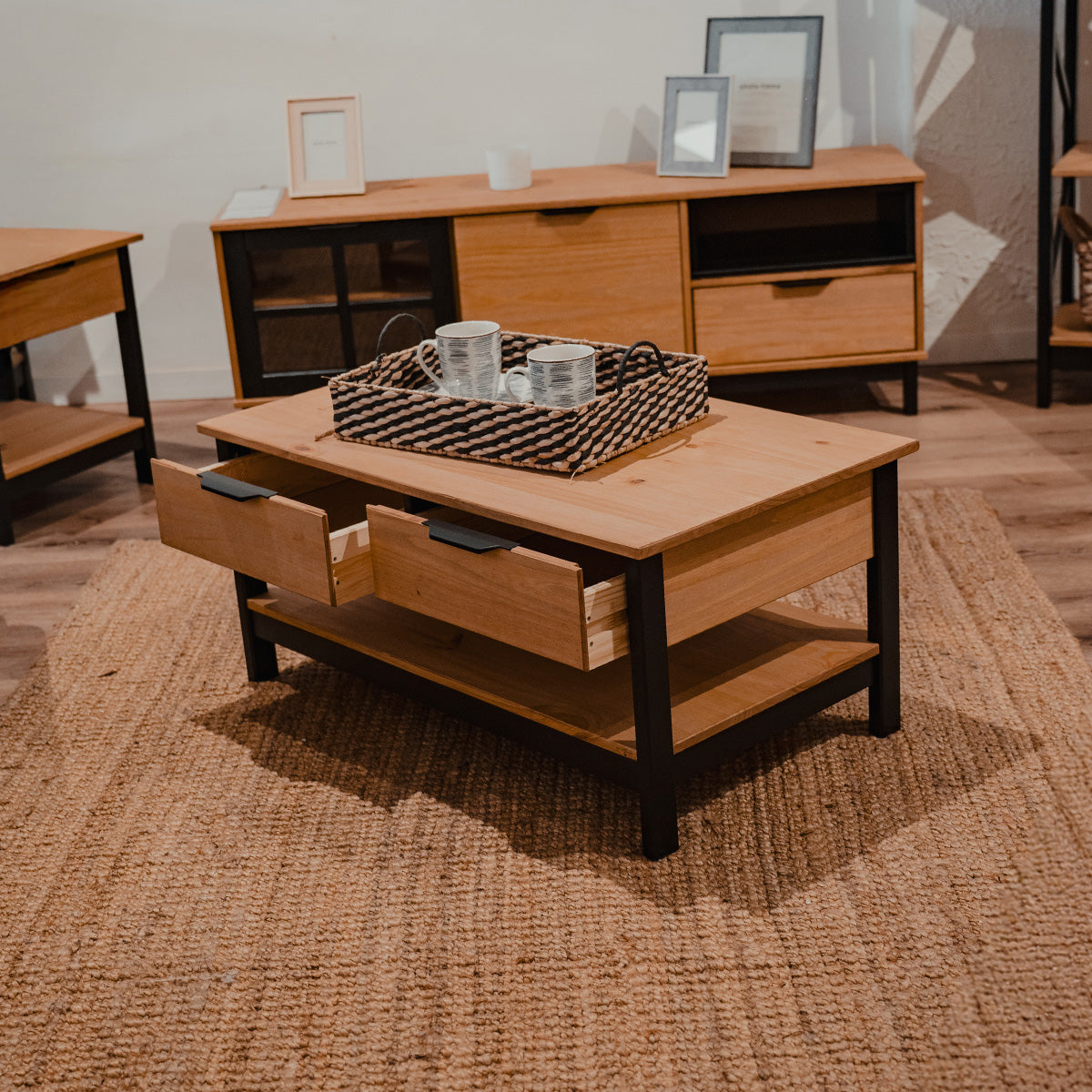 KIT Mesa De Living + Rack de TV Línea Denver