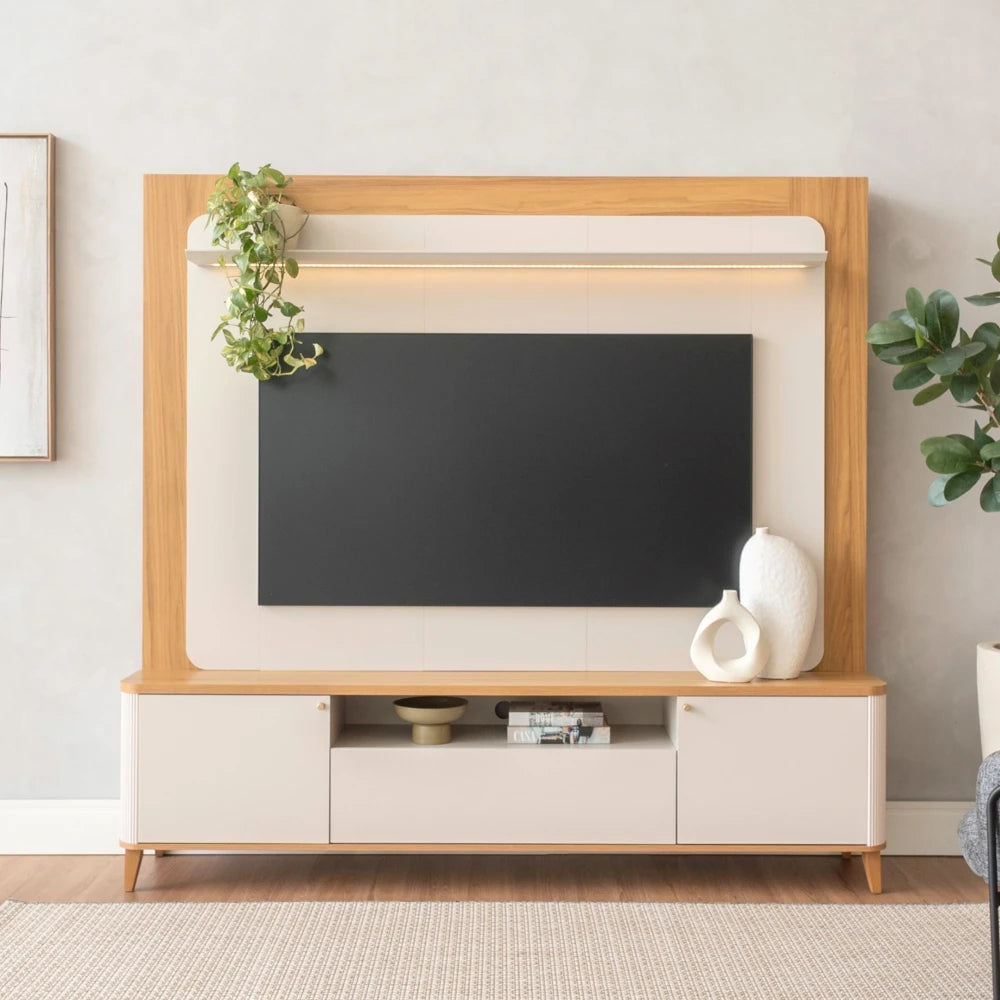 Modular para Tv Munique Nature/Blanco - Línea Haus