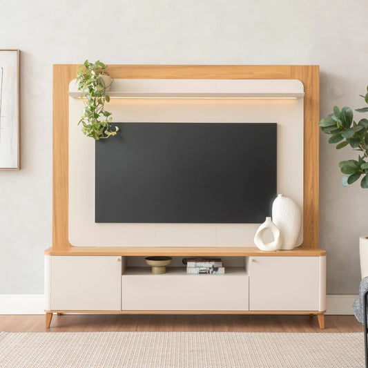 Modular para Tv Munique Nature/Blanco - Línea Haus