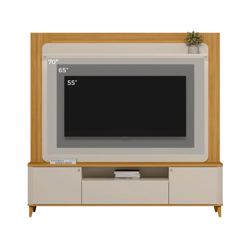 Modular para Tv Munique Nature/Blanco - Línea Haus
