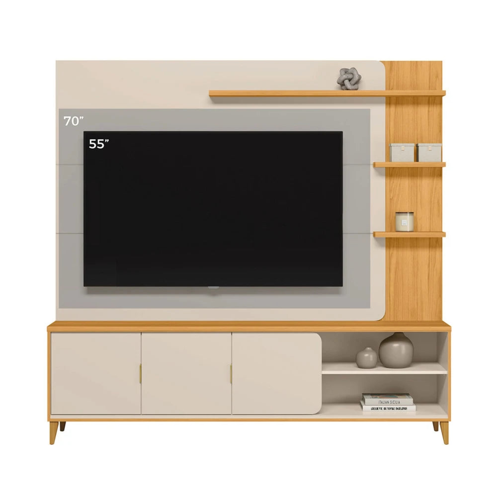 Modular para Tv Napoli Tauari/Blanco - Línea Haus