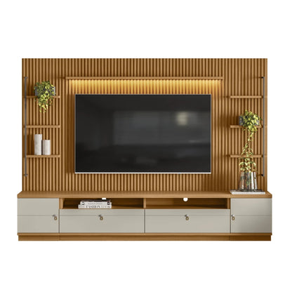 Modular para Tv Ouro Rack + Panel 2 Laterales - Línea Haus
