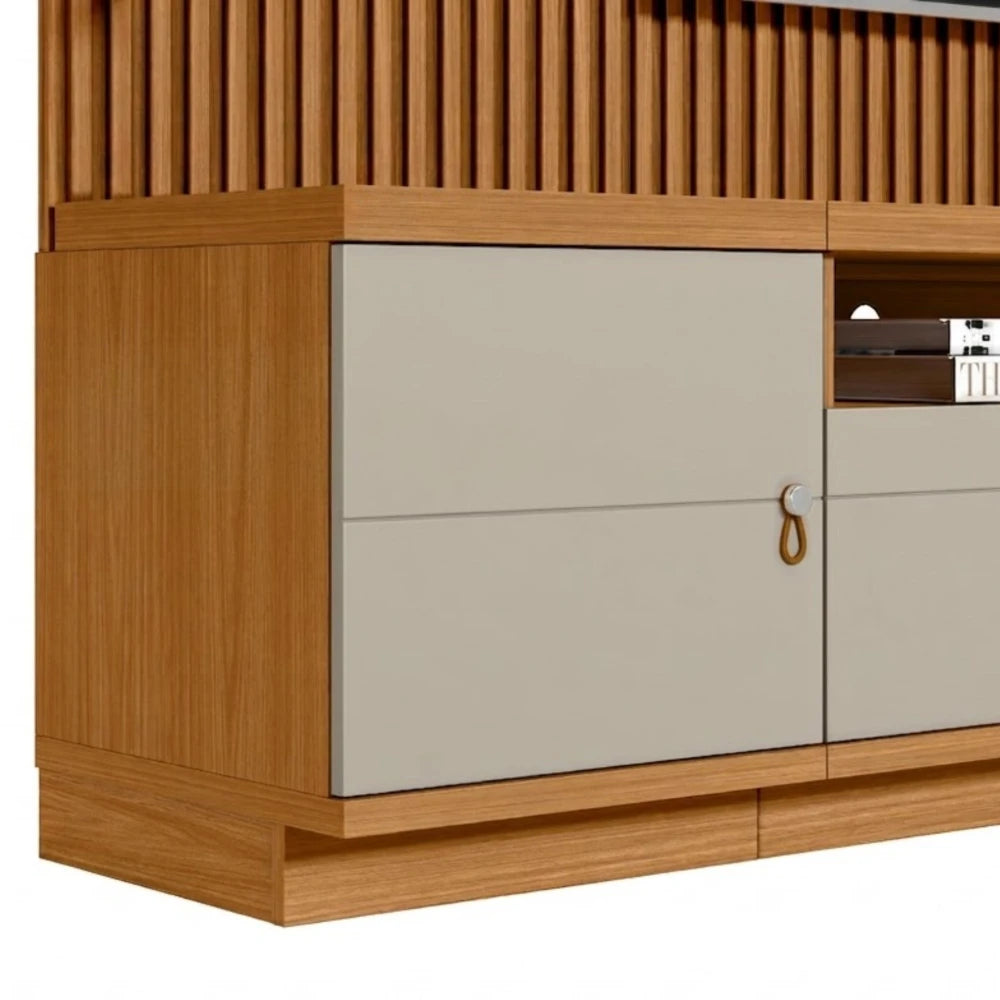 Modular para Tv Ouro Rack + Panel 2 Laterales - Línea Haus
