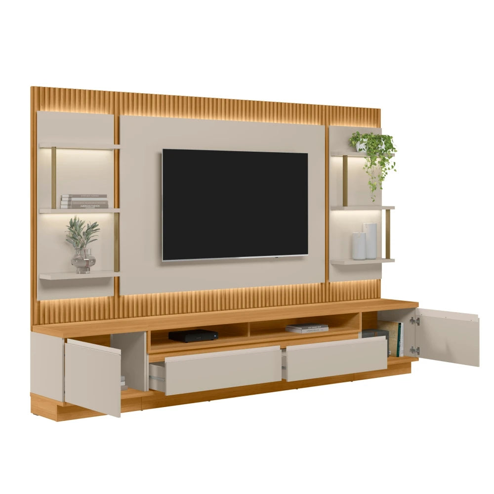 Modular para Tv San Paulo Rack + Panel 2 Laterales - Línea Haus
