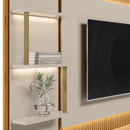 Modular para Tv San Paulo Rack + Panel 2 Laterales - Línea Haus