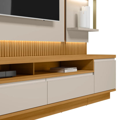 Modular para Tv San Paulo Rack + Panel 2 Laterales - Línea Haus