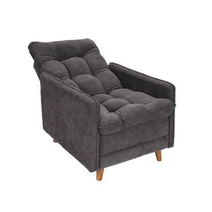 Poltrona reclinable Con Puff - Luxor - Gris
