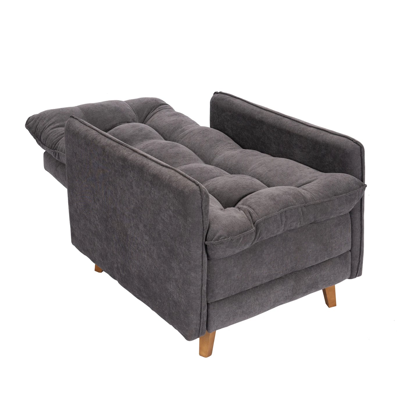 Poltrona reclinable Con Puff - Luxor - Gris