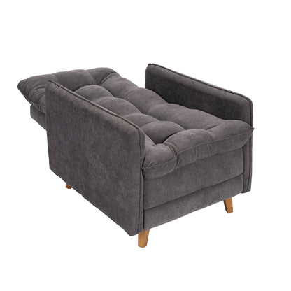 Poltrona reclinable Con Puff - Luxor - Gris