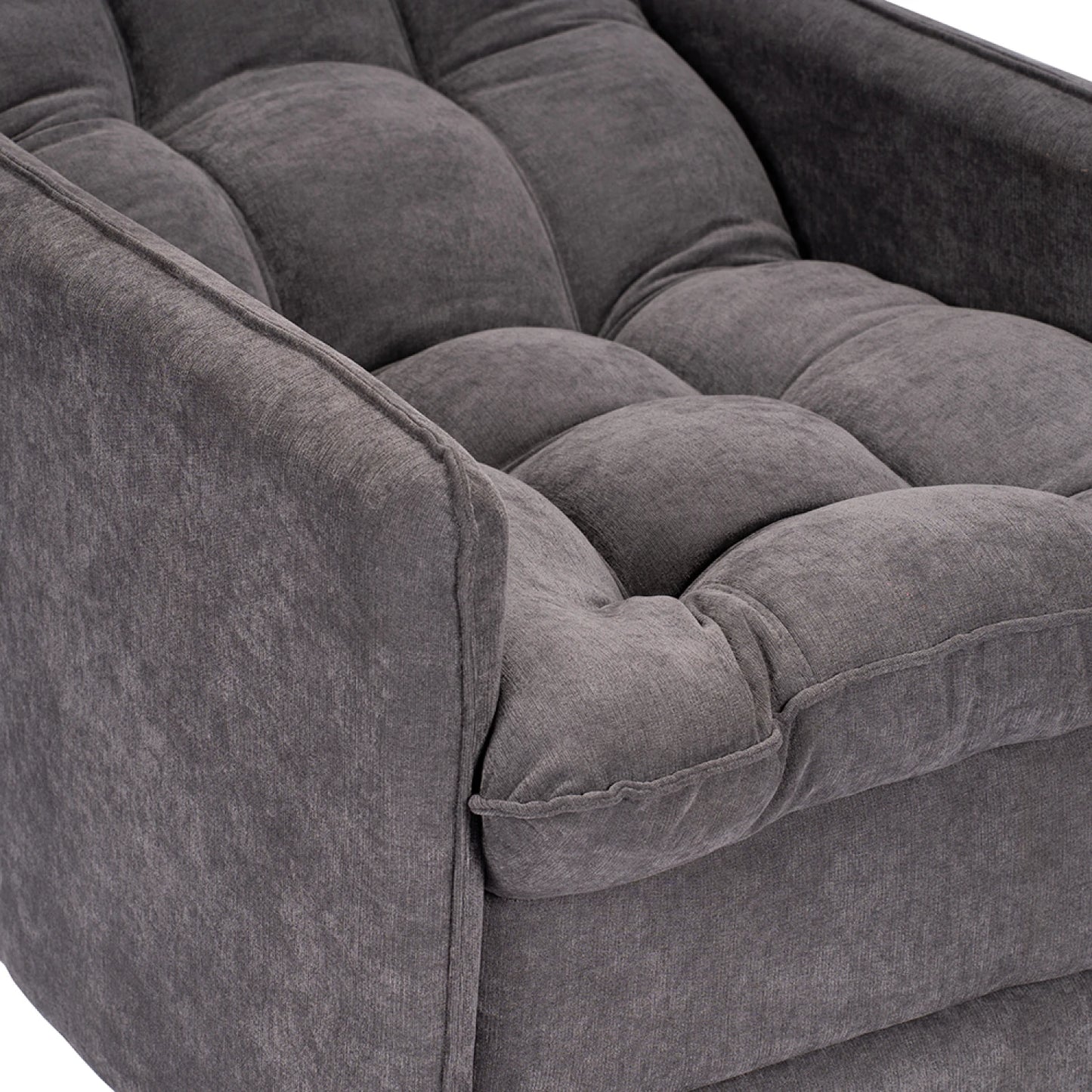 Poltrona reclinable Con Puff - Luxor - Gris
