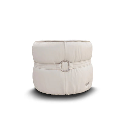 Puff 100% Cuero - Mia - Negro