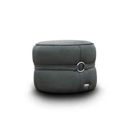 Puff 100% Cuero - Mia - Negro