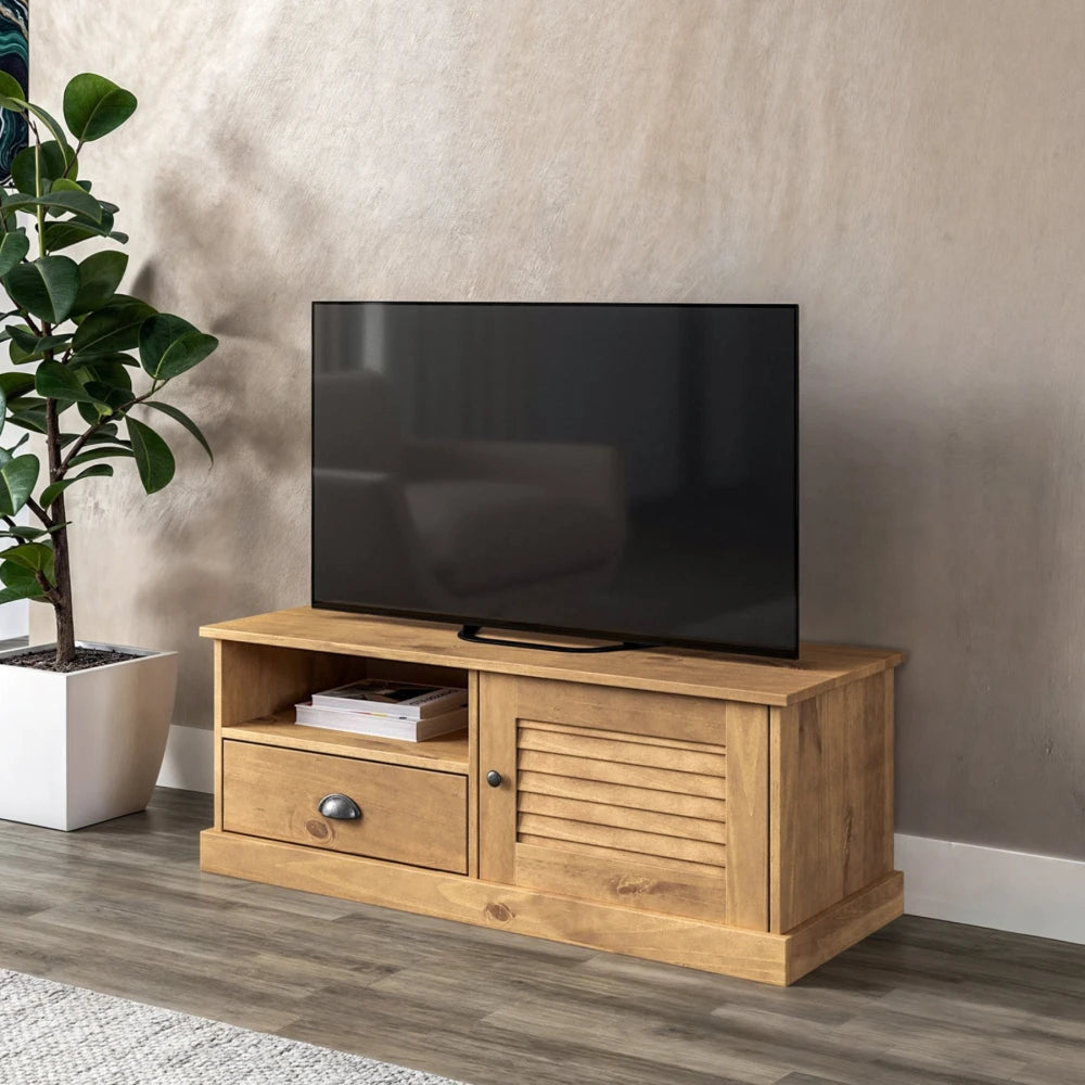 Rack de TV - 1 Puerta - 1 Cajón - Línea Oslo - Natural