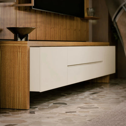 Rack de TV NORD 2.2 - Linea Nevada - Off White / Cinamomo