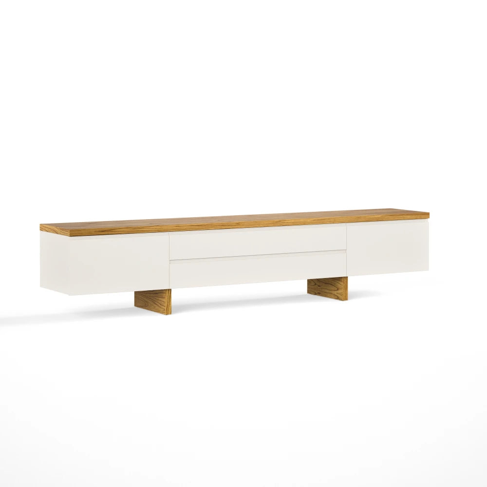 Rack de TV SUD 2.2 - Linea Nevada - Off White / Cinamomo