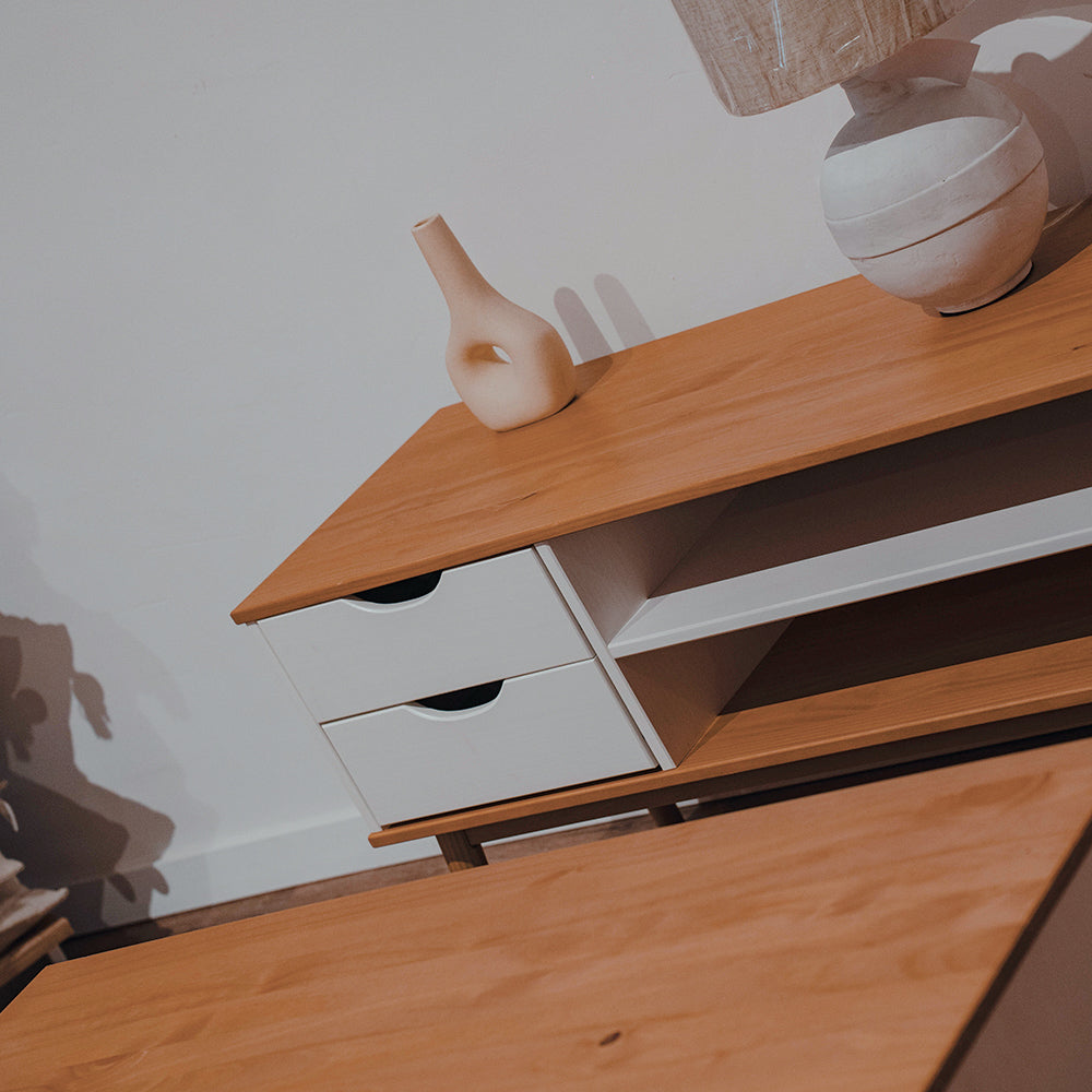 Rack Línea Praga - Roble/Blanco