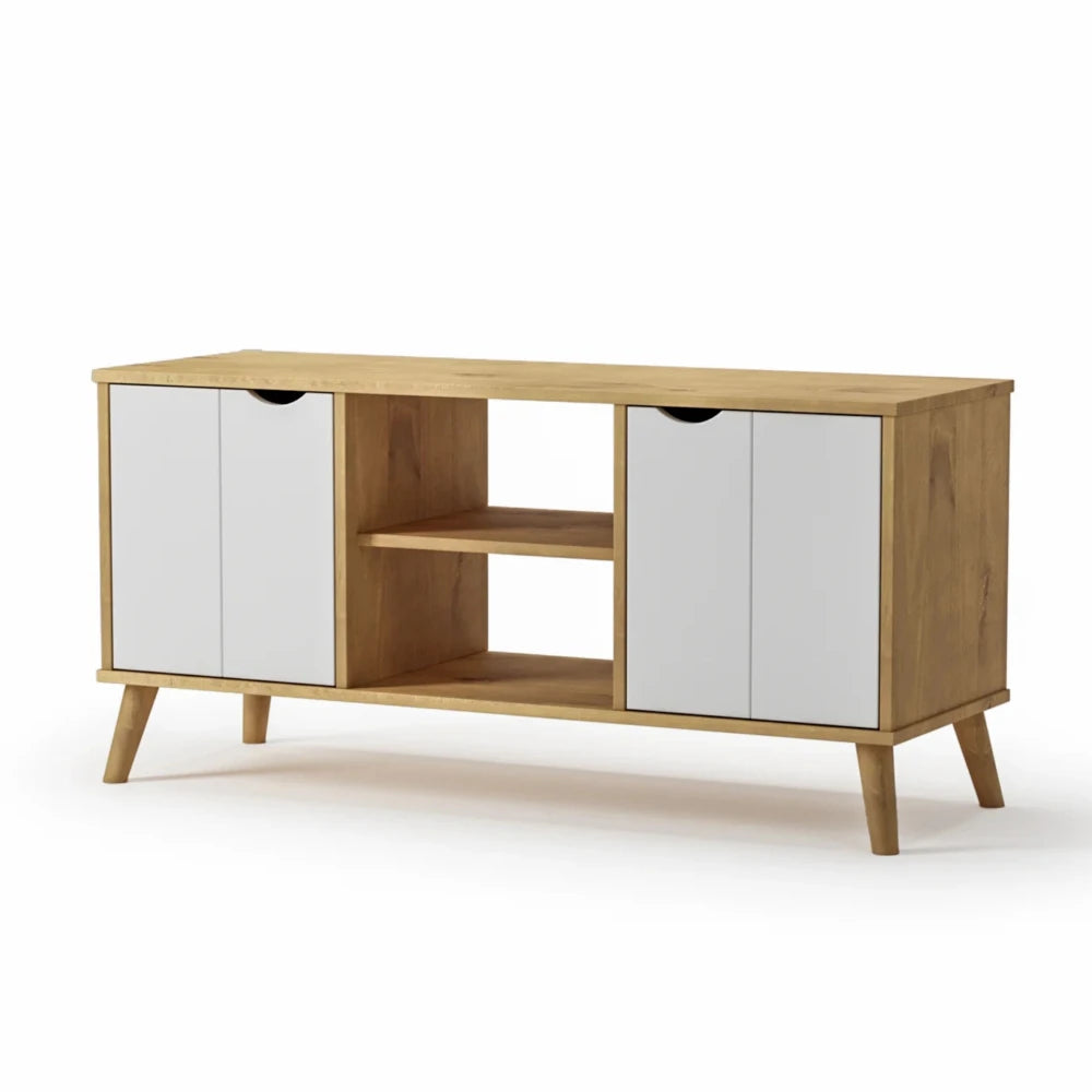 Rack para TV 2 Puertas - Línea Berlin - Blanco